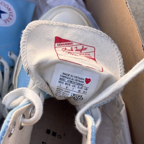 Converse Chuck Taylor All Star 70 Hi CDG Bright Blue - Picture 6 of 8